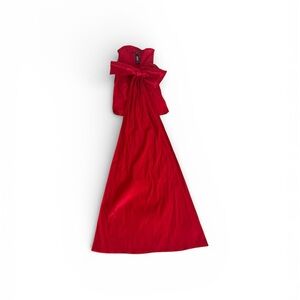 Edge Strapless Red Dress